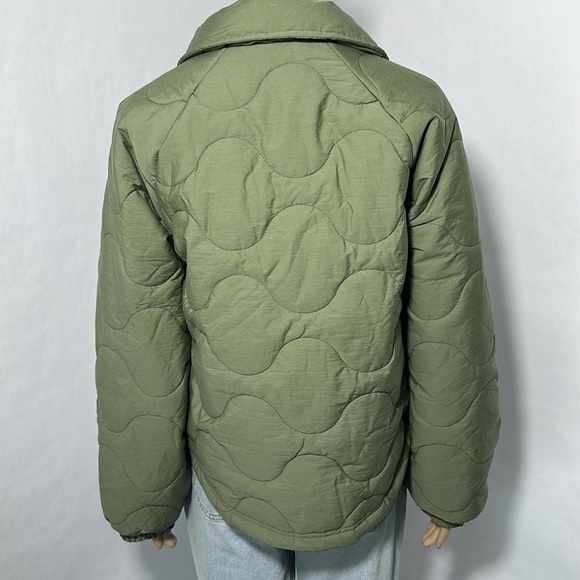 Women's Green Bomber Jacket By Universal Thread (G8K0RW) - Picture 2 of 3